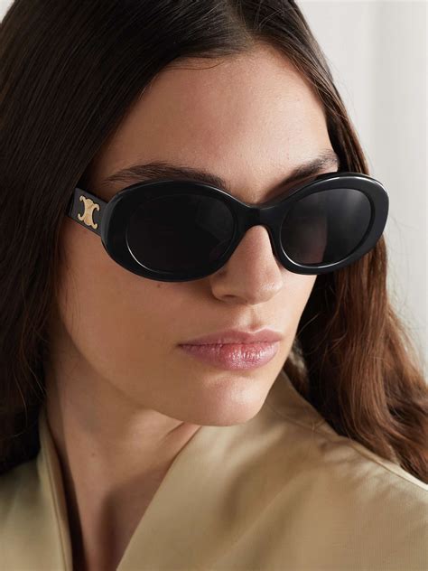 celine triomphe black sunglasses|TRIOMPHE XL 01 SUNGLASSES IN ACETATE .